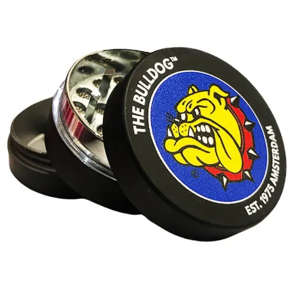 The Bulldog Amsterdam grinder metallo 3 parti 35 mm nero