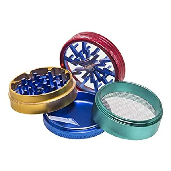 Grace Glass Grace Rasta grinder metallo 4 parti blu 62 mm