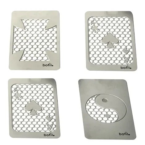Bofil Grinder Card Grattugia Acciaio da Portafoglio