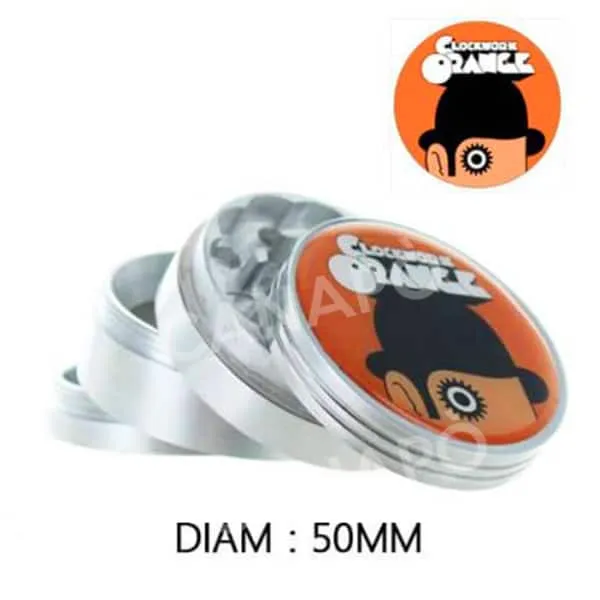 Clockwork Orange grinder alluminio 4 parti 50mm arancia