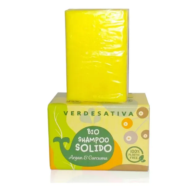 Verdesativa Argan Curcuma shampoo solido biostimolante 55g