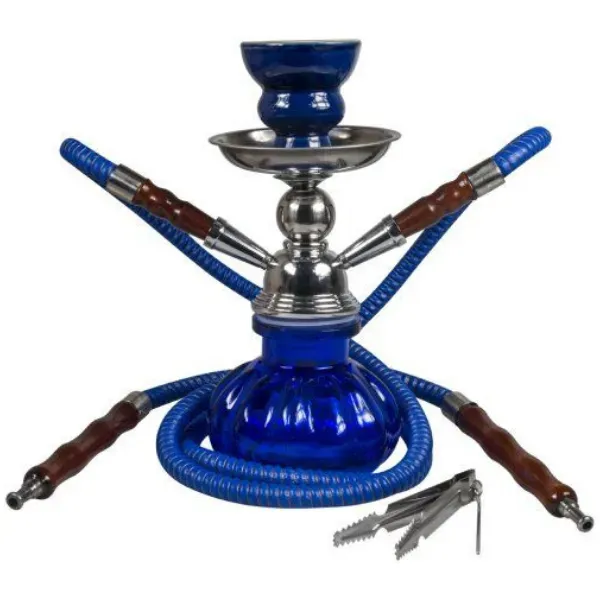 Narghilè vetro 2 tubi TWP-022 24 cm