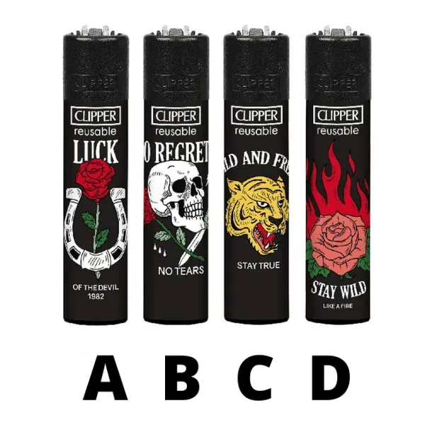 Clipper Tattoo Sentences accendino ricaricabile pietrina