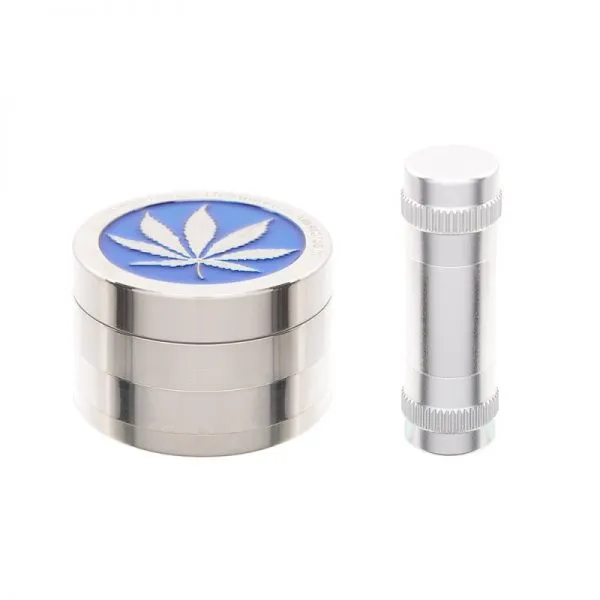 Atomic Grinder 4 parti metallo 50mm + mini pressa verde