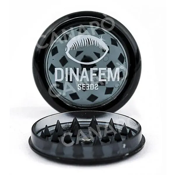 Dinafem Seeds Grinder plastica nero 2 parti denti affilati