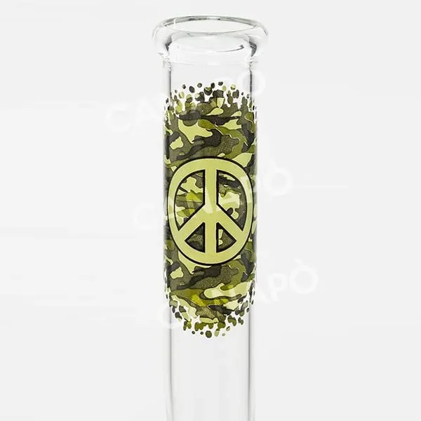 Greenline Peace bong vetro mimetico 18 cm camouflage