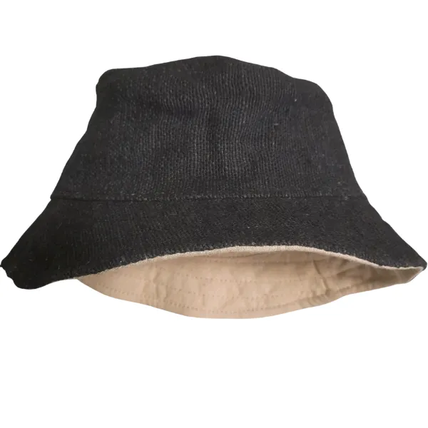 Hemp cappello alla pescatora in canapa nero