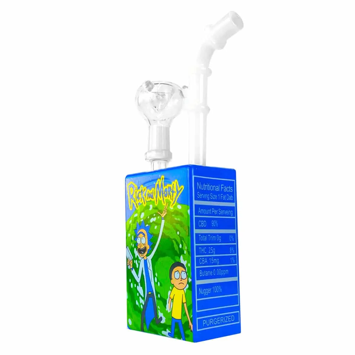 Canapo Juice Bong Rick Morty bong vetro 19 cm