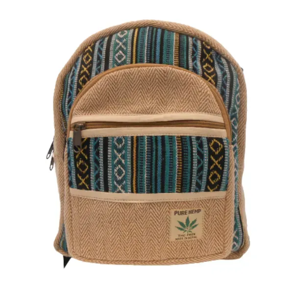 Pure Hemp HB83-A zaino in canapa beige etnico piccolo