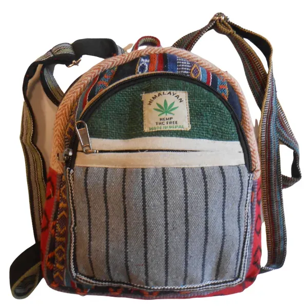 Himalayan zainetto canapa multicolor 28x22 cm
