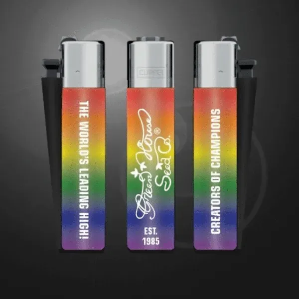 Clipper Greenhouse Seeds LGBTQ+ accendino nero ricaricabile