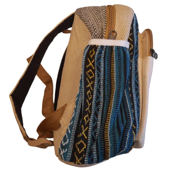 Canapo Himalayan Nepalese zaino in canapa patchwork etnico