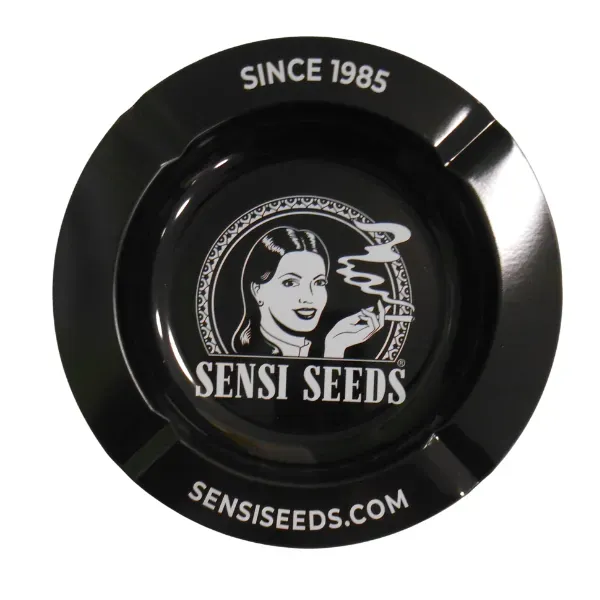 Sensi Seeds Posacenere da Tavolo Metallo Nero 14 cm
