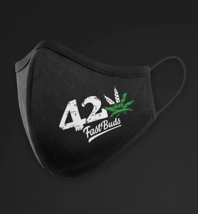 420 Fast Buds mascherina stoffa nera lavabile