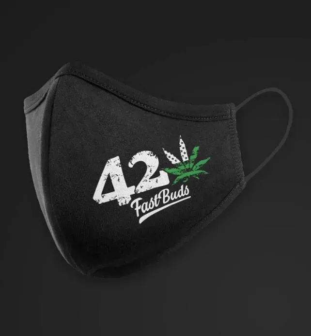 420 Fast Buds mascherina stoffa nera lavabile