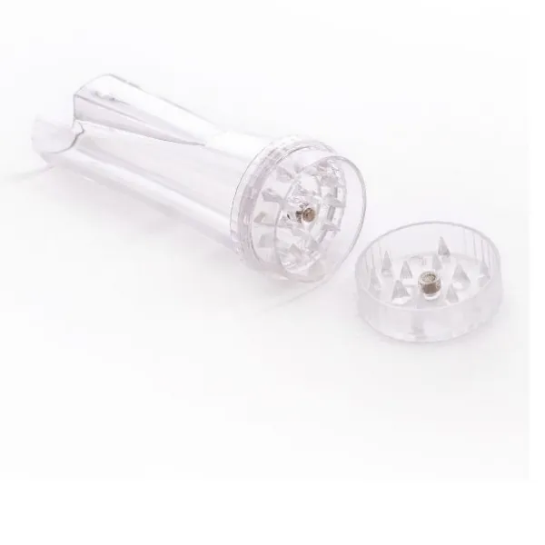 Custodia per accendino con grinder 3 cm plastica trasparente