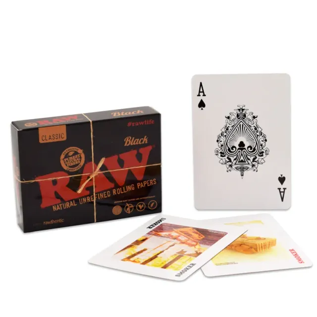 RAW Black carte da gioco poker francesi 52 carte