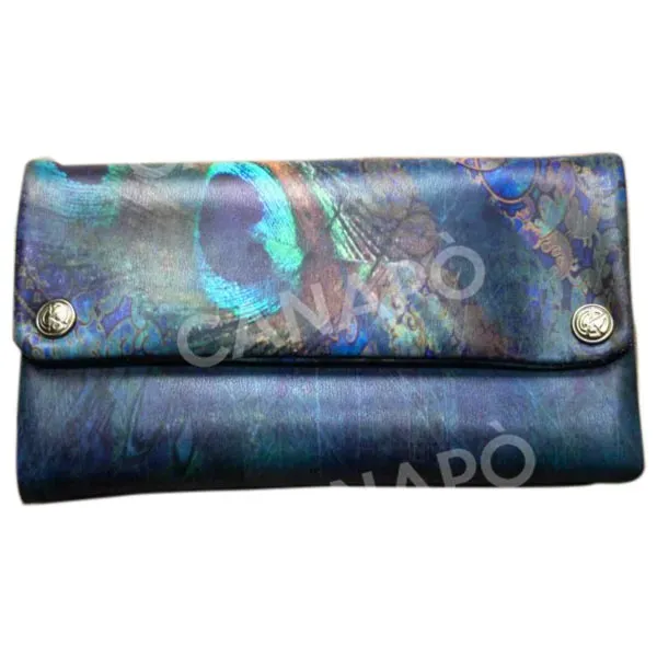 Original Kavatza Peacock portatabacco ecopelle pavone