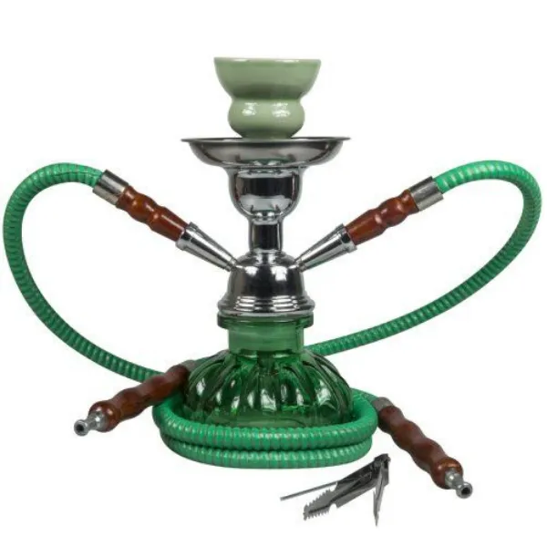 Narghilè vetro 2 tubi TWP-022 24 cm