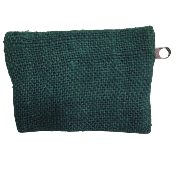 Pure Hemp portamonete canapa piccolo con zip tinta unita
