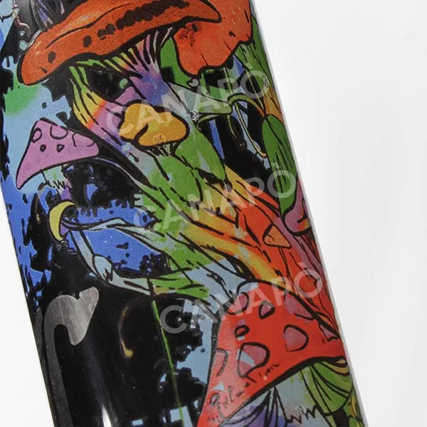 Black Leaf Mushroom bong vetro 45,5 cm nero
