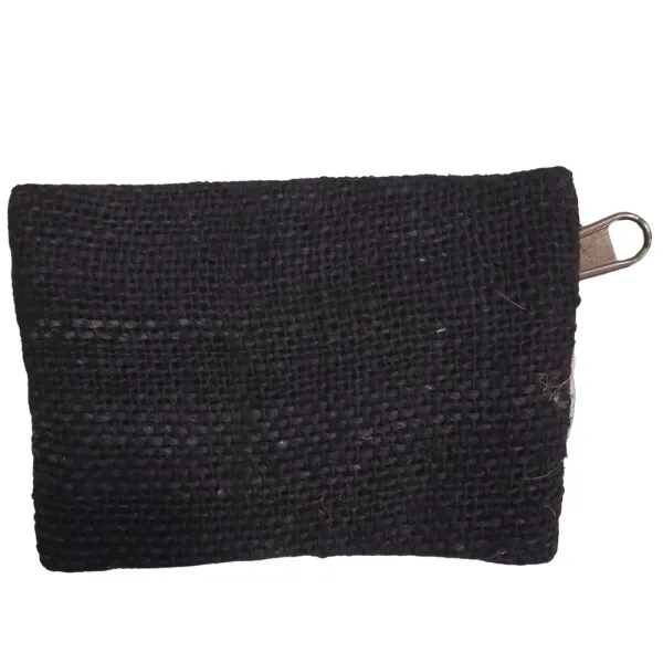 Pure Hemp portamonete canapa piccolo con zip tinta unita