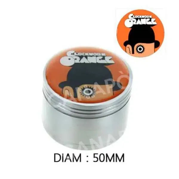 Clockwork Orange grinder alluminio 4 parti 50mm arancia