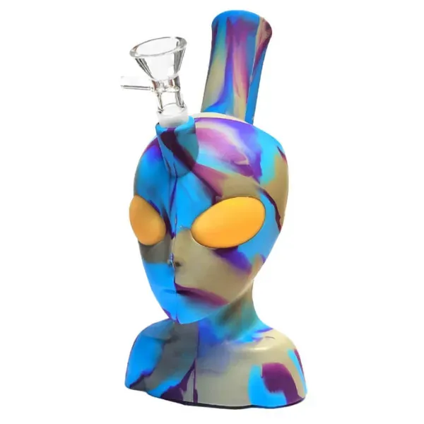 Black Sheep Alien Head bong silicone blu 20cm infrangibile