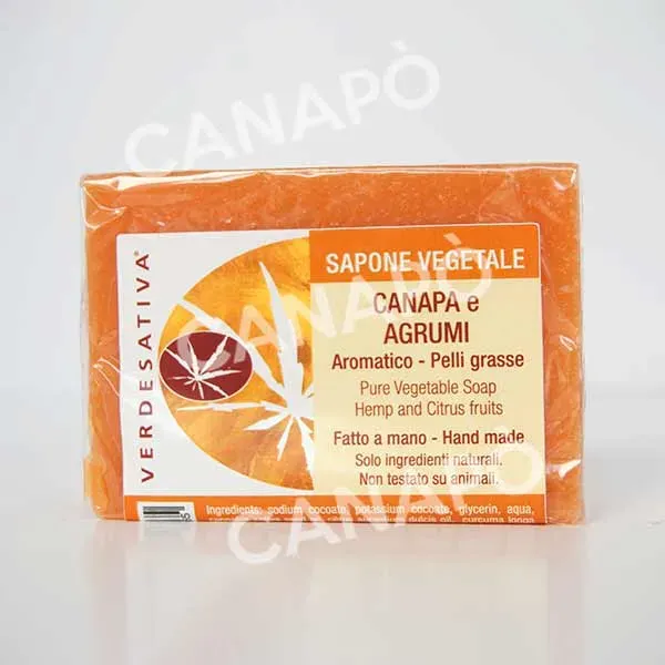Verdesativa Canapa e Agrumi saponetta viso bio pelli grasse