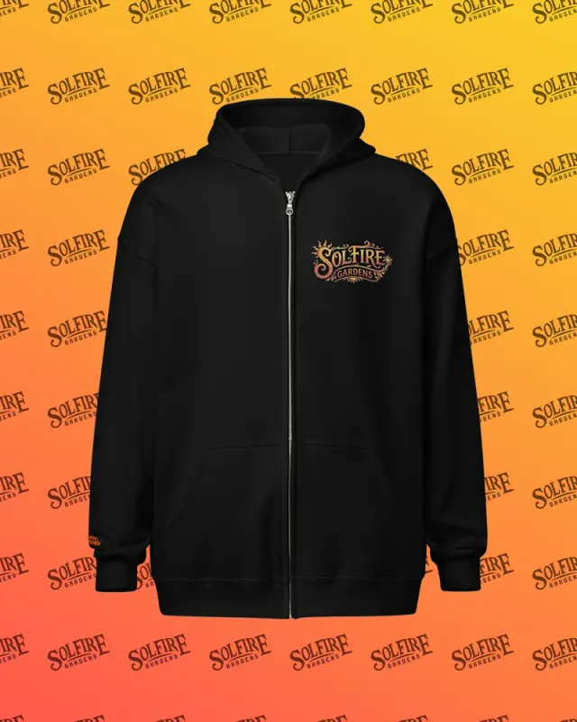 Solfire Gardens Sun Fire felpa con cappuccio zip cotone