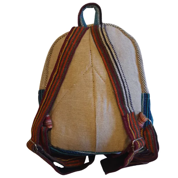 Himalayan zaino piccolo canapa etnico 24x21x12 cm
