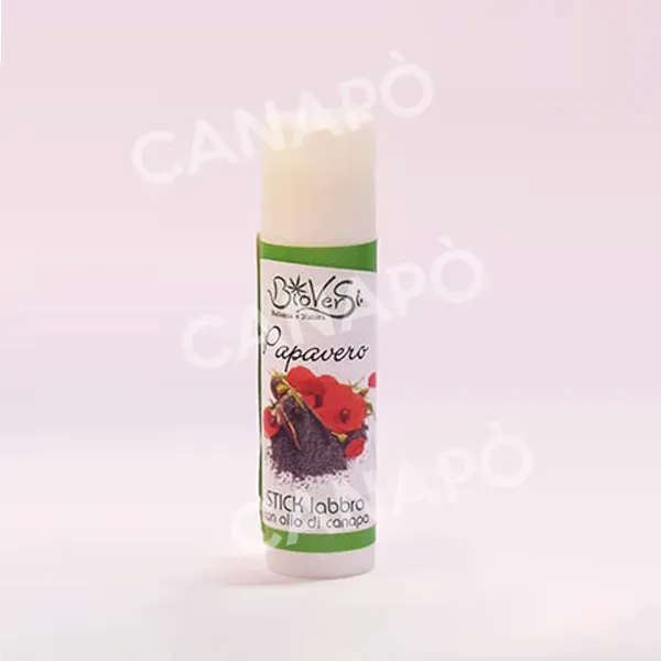 Bioversi Papavero burro cacao labbra 5ml olio canapa