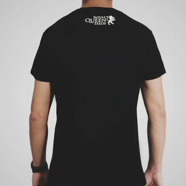 Royal Queen Seeds T-Shirt Nera maglietta cotone bio
