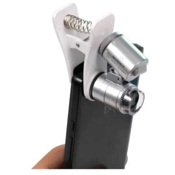 Canapo Microscopio 60x Clip Smartphone con LED