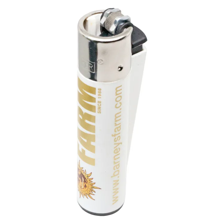 Barney's Farm Clipper accendino bianco logo ricaricabile