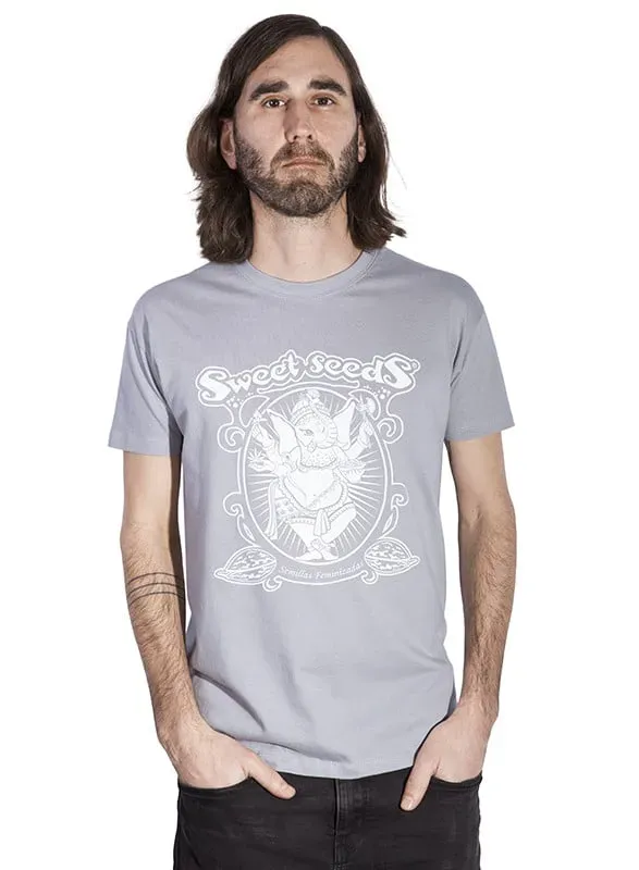 Sweet Seeds T-Shirt Uomo Grigia XXL Logo Bianco