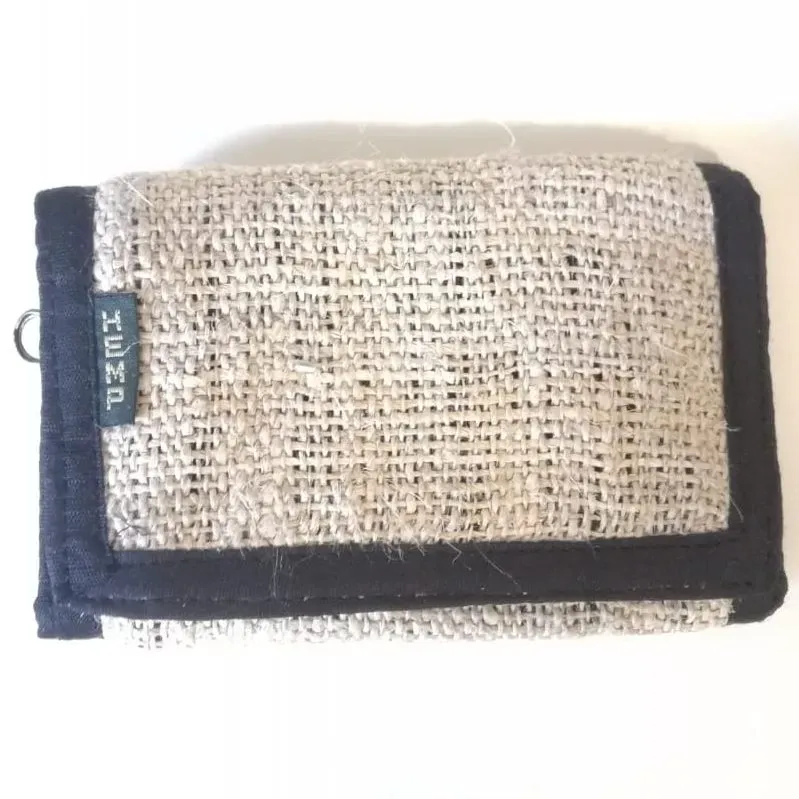 Hemp portafoglio in canapa etnico con strappo scomparti