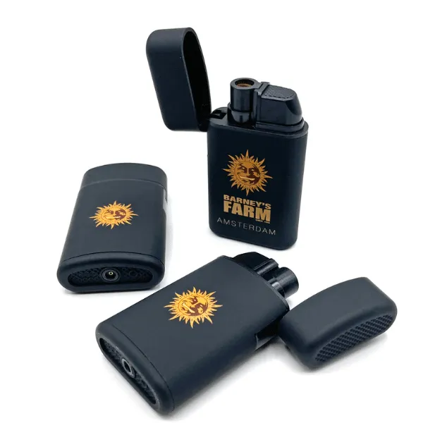 Barney's Farm accendino antivento nero single jet