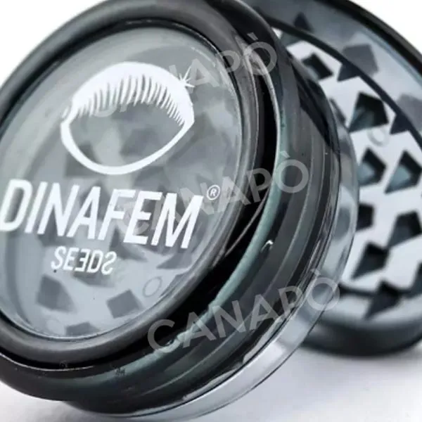 Dinafem Seeds Grinder plastica nero 2 parti denti affilati