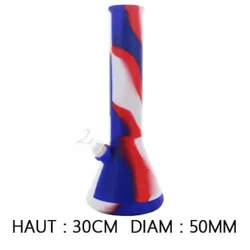 Canapo SG007 bong silicone vetro 30cm tricolore
