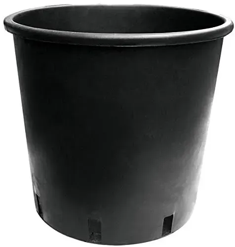 P&B Vaso tondo plastica nera 18L Ø30cm