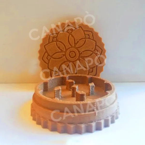Canapo Mandala grinder canapa biodegradabile 55 mm