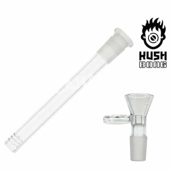 Kush Bong Epsilon bong vetro rosa fluo 40 cm ghiaccio