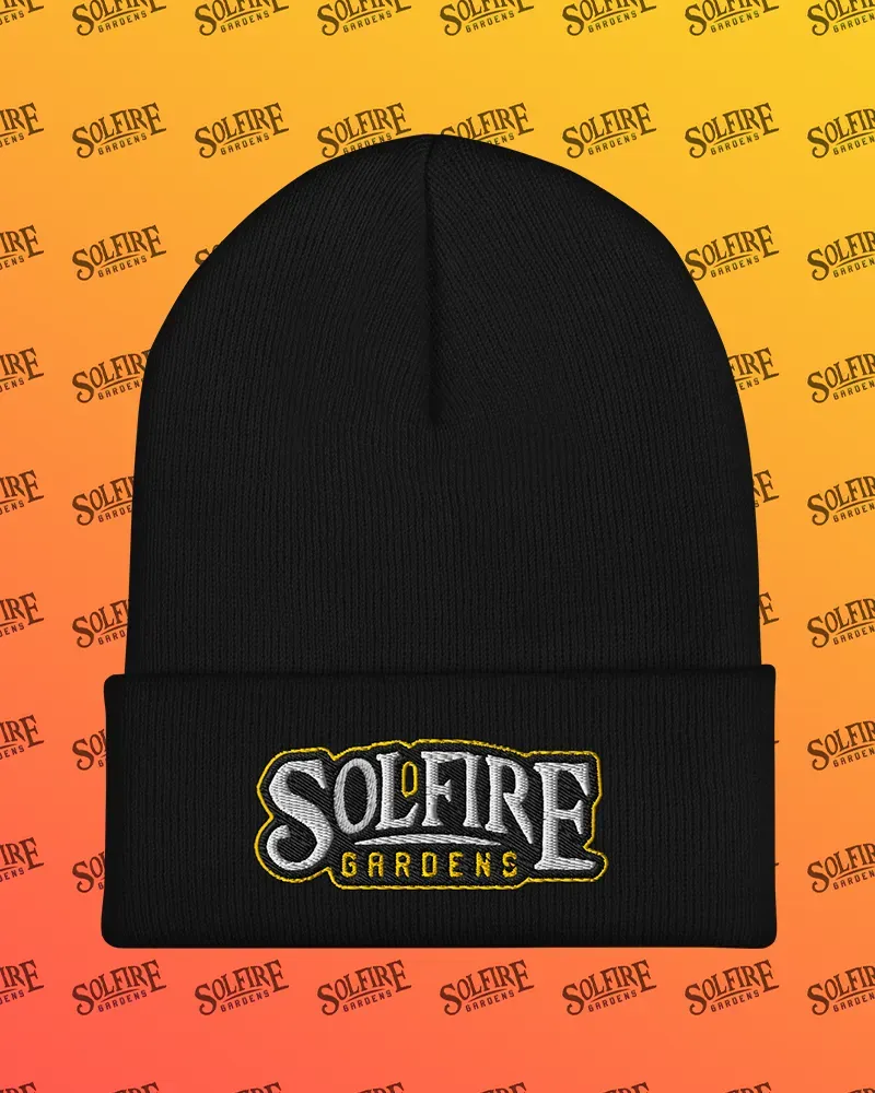 Solfire Gardens Cuffed Beanie berretto nero Black Legacy
