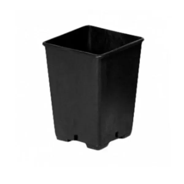 P&B vaso quadrato nero plastica 2,5 L da indoor