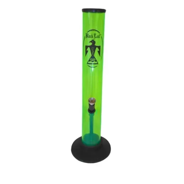 Black Leaf Bong Acrilico Verde 26 cm con Kickhole