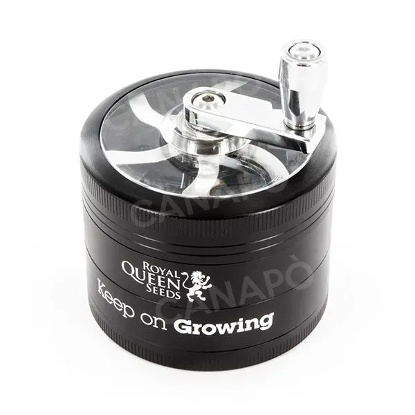 Royal Queen Seeds Pollinator grinder manovella 62 mm 4 parti nero