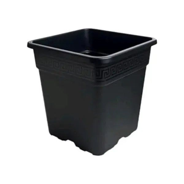 Vaso quadrato plastica nero 30 litri 36,5 cm