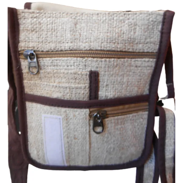 Hemp HP26 borsa tracolla canapa uomo naturale