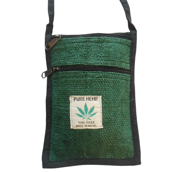 Pure Hemp borsello tracolla canapa 13x18 cm resistente